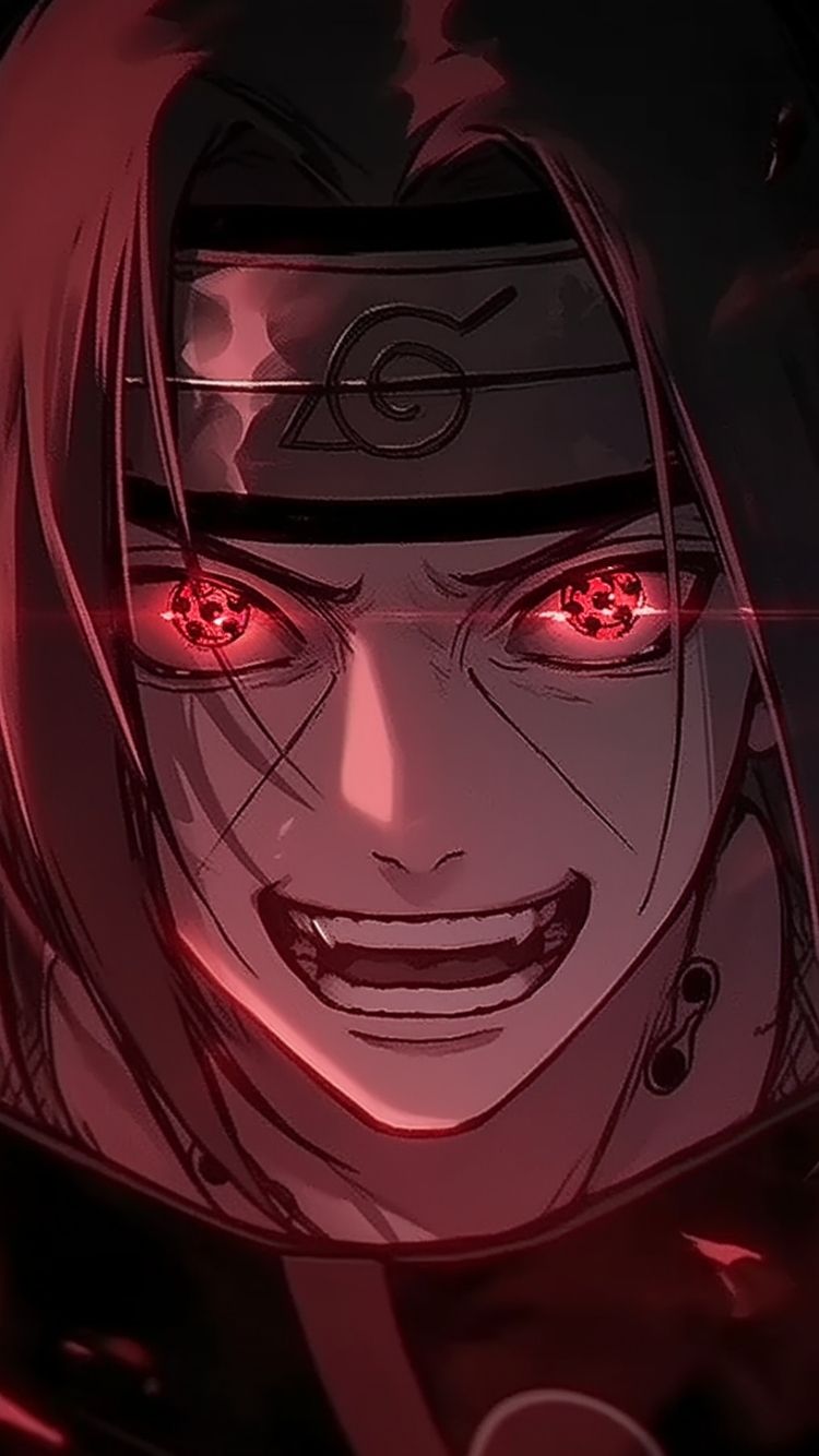 A striking naruto shippuden wallpaper featuring itachi with a bleeding eye, showcasing intense emotion and artistry & itachi bleeding eye wallpaper